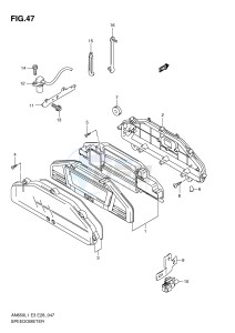 AN650 (E3-E28) Burgman drawing SPEEDOMETER (AN650AL1 E28)