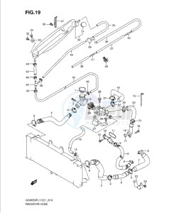 GSXF650 drawing RADIATOR HOSE