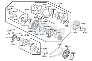 XCITING R500I drawing Transmission  Pulley