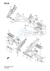 GSX1400 (E2) drawing FOOTREST