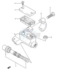 RM80 (E28) drawing FRONT MASTER CYLINDER (MODEL K L M N P R S)