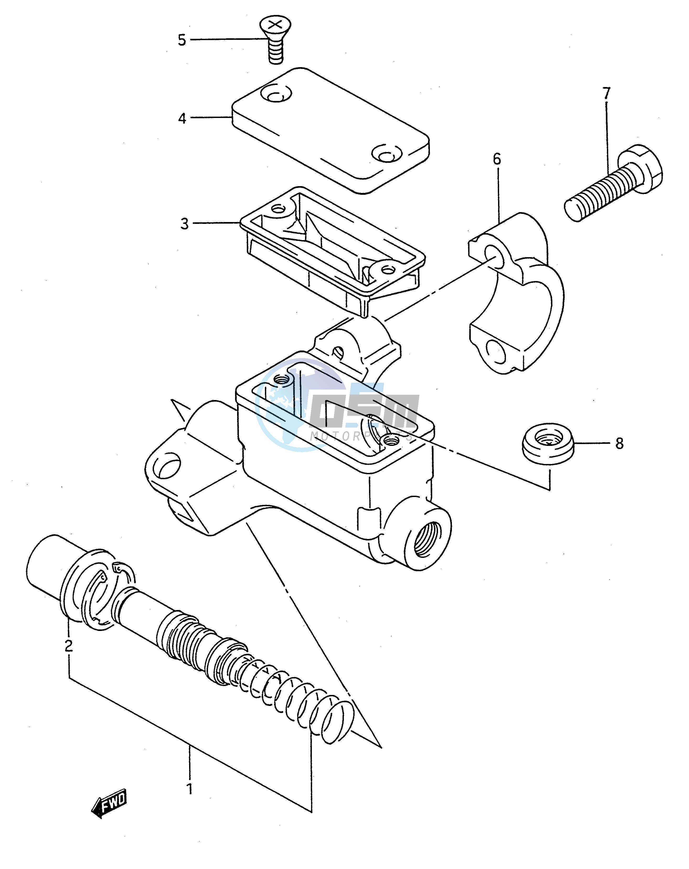 FRONT MASTER CYLINDER (MODEL K L M N P R S)