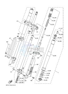 YZ85 YZ85LW (1SN4 1SN6 1SP4 1SP6) drawing FRONT FORK