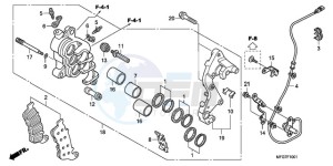 CB600FA39 Europe Direct - (ED / ABS ST 25K) drawing R. FRONT BRAKE CALIPER (CB600FA/FA3)