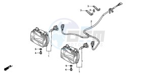 TRX350TM FOURTRAX 350 drawing HEADLIGHT (2)