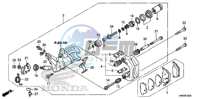 REAR BRAKE CALIPER