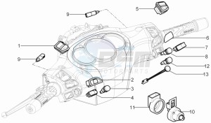 Beverly 350 4t 4v ie e3 Sport Touring drawing Selectors - Switches - Buttons