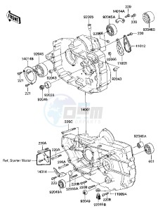 KLT 250 C [PRAIRIE] (C2-C3) [PRAIRIE] drawing CRANKCASE -- 84-85 C2_C3- -