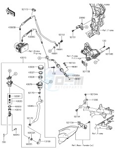 VERSYS 1000 KLZ1000BHF XX (EU ME A(FRICA) drawing Rear Master Cylinder