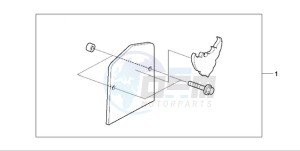 VT750CA9 Australia - (U / SPC) drawing BACKREST PLATE