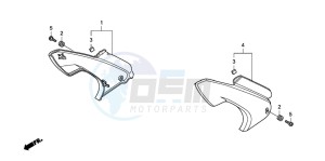 CBF600S drawing SIDE COVER (CBF600S8/SA8/N8/NA8)