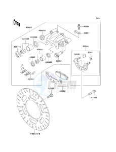 EX 500 D [NINJA 500R] (D6F-D9F) D6F drawing FRONT BRAKE