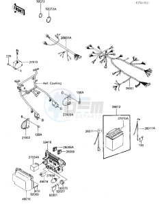 ZX 750 A [GPZ 750] (A3) [GPZ 750] drawing CHASSIS ELECTRICAL EQUIPMENT