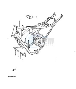 GSX550E (E1) drawing FRAME (MODEL E)