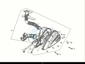 SYMPHONY 50 (XF05W1-IT) (E5) (M1) drawing AIR CLEANER