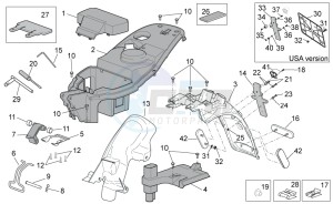 Scarabeo 100 4T e3 net drawing Rear body II