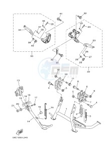 XP500A T-MAX T-MAX 500 (59CR) drawing STAND & FOOTREST