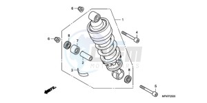 CB1000RA UK - (E / MPH) drawing REAR CUSHION