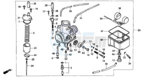 NSR125R drawing CARBURETOR