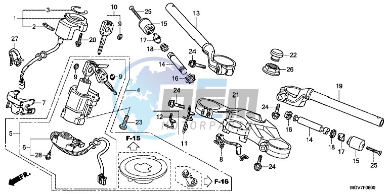 HANDLE PIPE/TOP BRIDGE