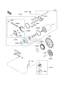 W800 EJ800ABS GB XX (EU ME A(FRICA) drawing Starter Motor