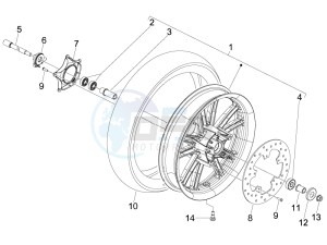 Beverly 250 Tourer (USA) USA drawing Front wheel