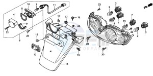 NSS250 drawing TAILLIGHT/REAR FENDER