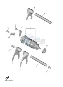 YZF600 R6 (BN6C) drawing SHIFT CAM & FORK