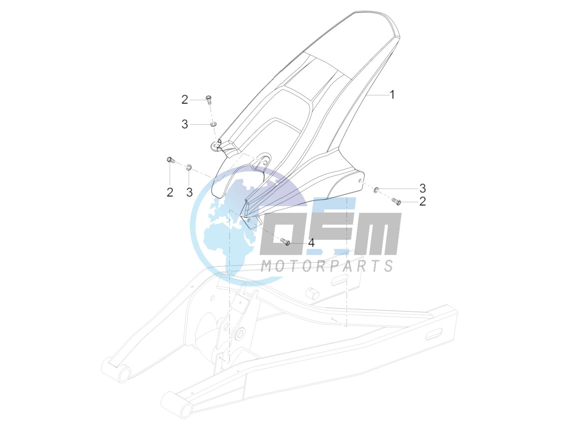 Rear mudguard