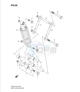 VZ800L0 drawing REAR CUSHION LEVER