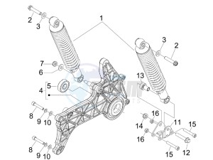 Nexus 125 ie e3 drawing Rear suspension - Shock absorbers