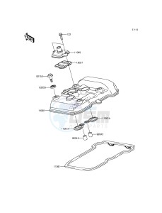 NINJA_300 EX300AFF XX (EU ME A(FRICA) drawing Cylinder Head Cover