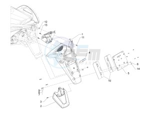 SRV 850 4t 8v e3 drawing Rear cover - Splash guard