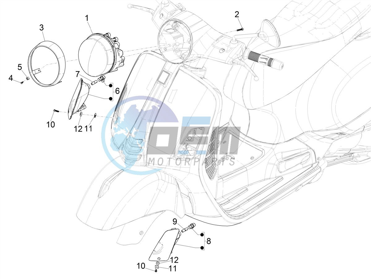 Front headlamps - Turn signal lamps