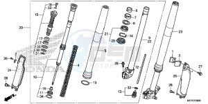 CRF450XE CRF450R Europe Direct - (ED) drawing FRONT FORK