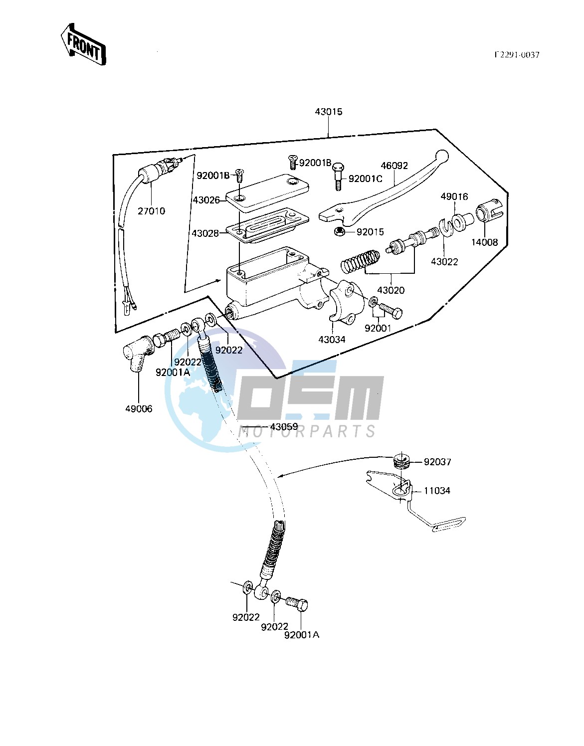 FRONT MASTER CYLINDER -- 82-83 A3_A4- -