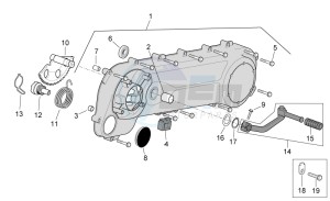 Mojito 50 Custom eng. Piaggio drawing Transmission cover