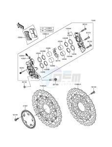 NINJA ZX-10R ZX1000JFFA FR XX (EU ME A(FRICA) drawing Front Brake