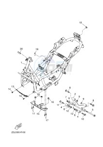 YP125RA (ABS) X-MAX 250 ABS (2DLB 2DLB 2DLB 2DLB) drawing FRAME