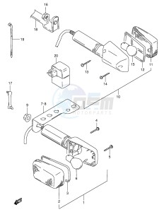 DR350 (E1) drawing TURN SIGNAL LAMP (MODEL W X,E24)