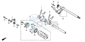 XL650V TRANSALP drawing GEARSHIFT DRUM