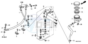 CB600FAB drawing REAR BRAKE MASTER CYLINDER (CB600FA/ FA3)