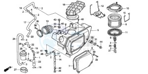 NX650 500 DOMINATOR drawing AIR CLEANER