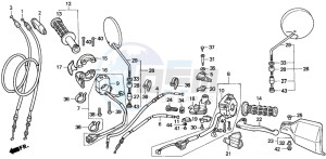 NX650 500 DOMINATOR drawing SWITCH/CABLE