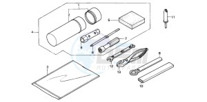 TRX200D FOURTRAX 200 drawing TOOLS