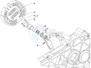 LX 125 4T E3 drawing Rear brake - Brake jaw