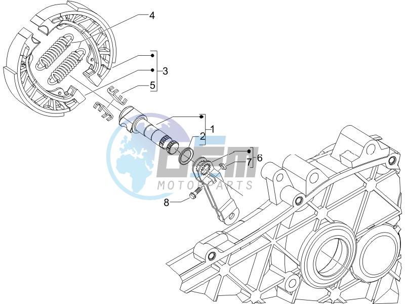 Rear brake - Brake jaw