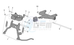 SR 50 IE-Carburatore 50 drawing Central stand - Connecting rod