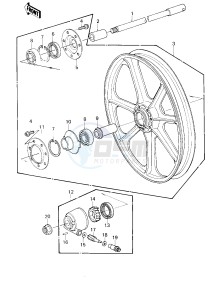 KZ 1300 B [B2] drawing FRONT WHEEL_HUB