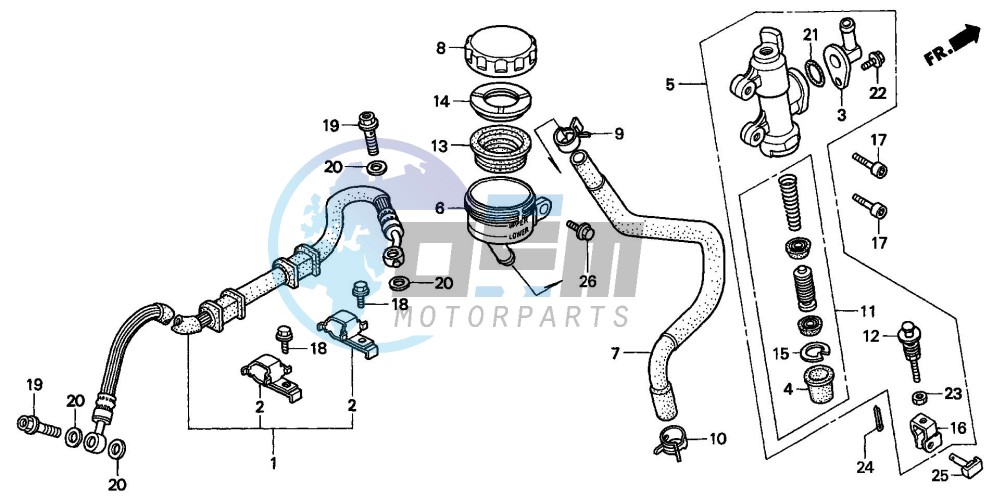 REAR BRAKE MASTER CYLINDER